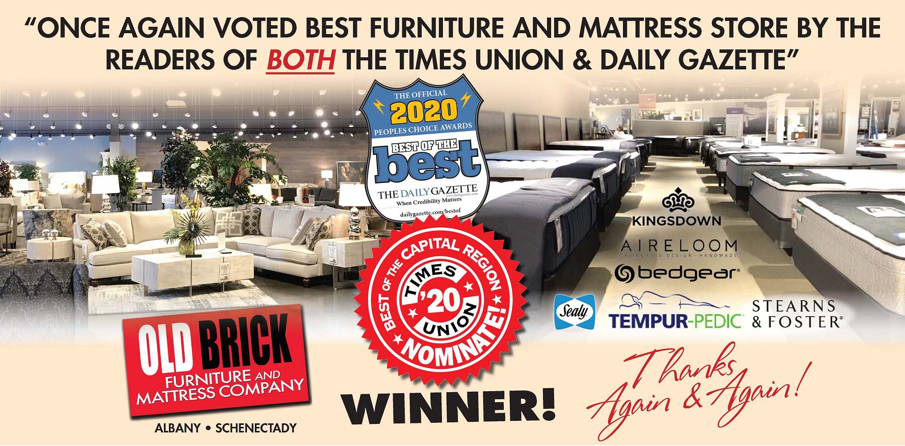 to the Albany, NY Area's 1 Home Furniture & Mattress Store!